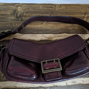 Banana Republic burgundy leather handbag